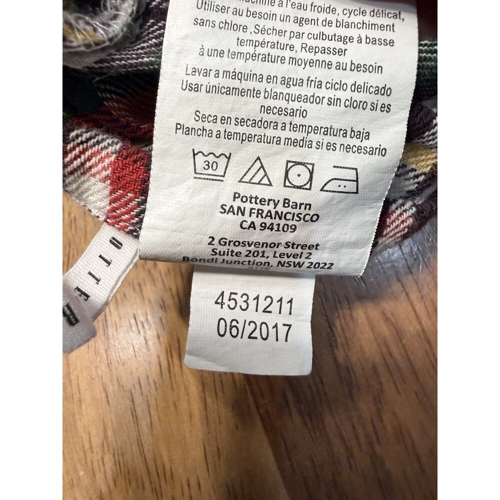 Pottery Barn Full/Queen Duvet Cover + 2 Pillowcases Denver Red Tartan Plaid Xmas - Picture 10 of 14